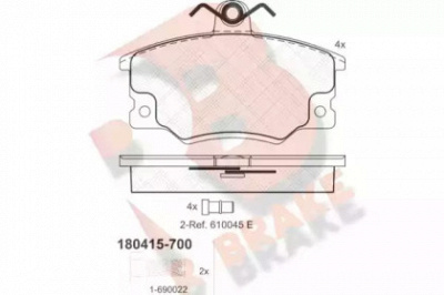 R BRAKE rb0415700 -  Комплект тормозных колодок, дисковый тормоз